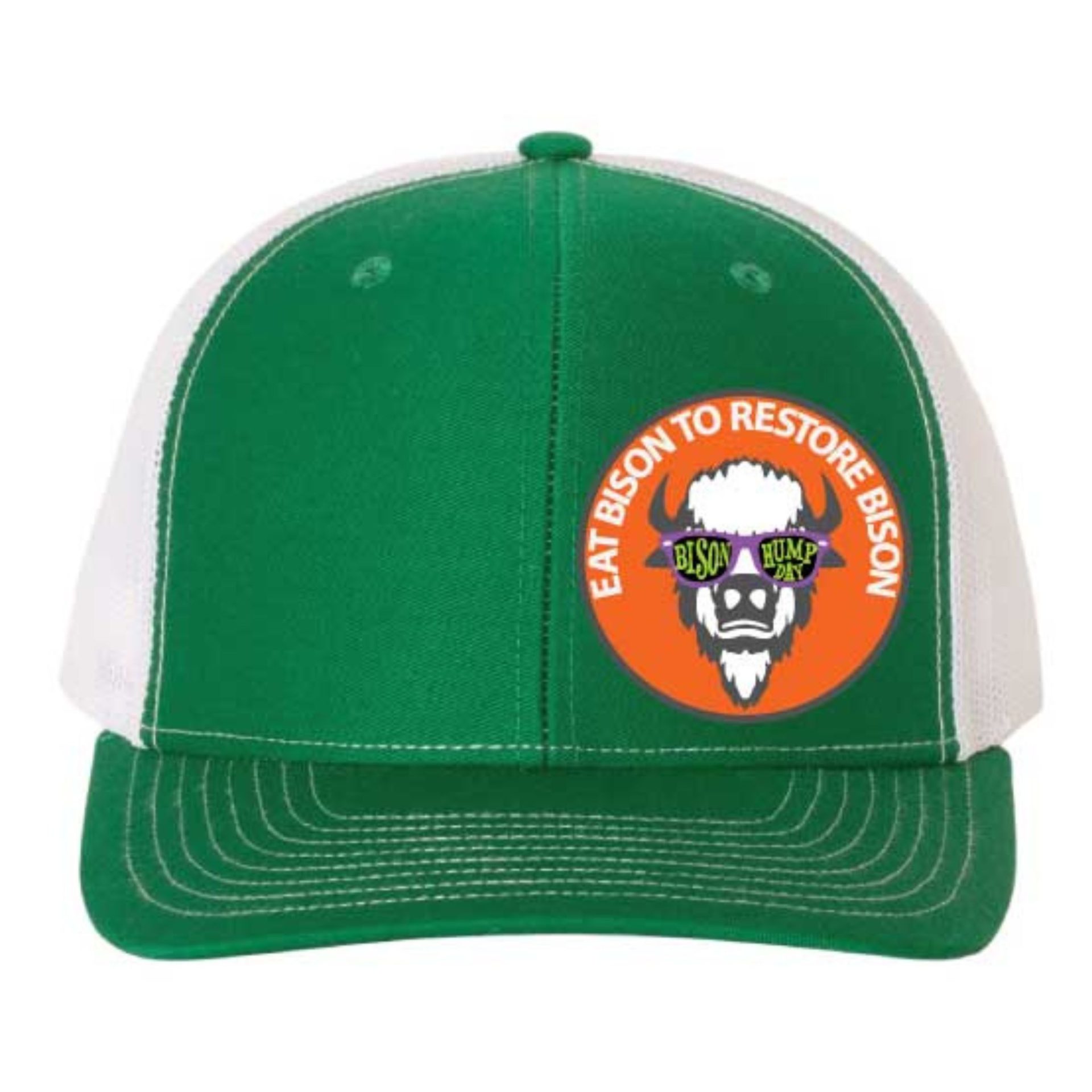 Eat Bison to Restore Bison Green/ White Hat